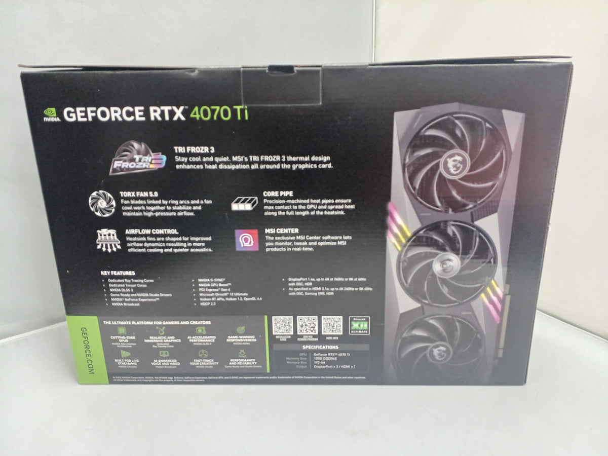 MSI Graphics Card: RTX 4070 Ti GAMING X TRIO 12G
