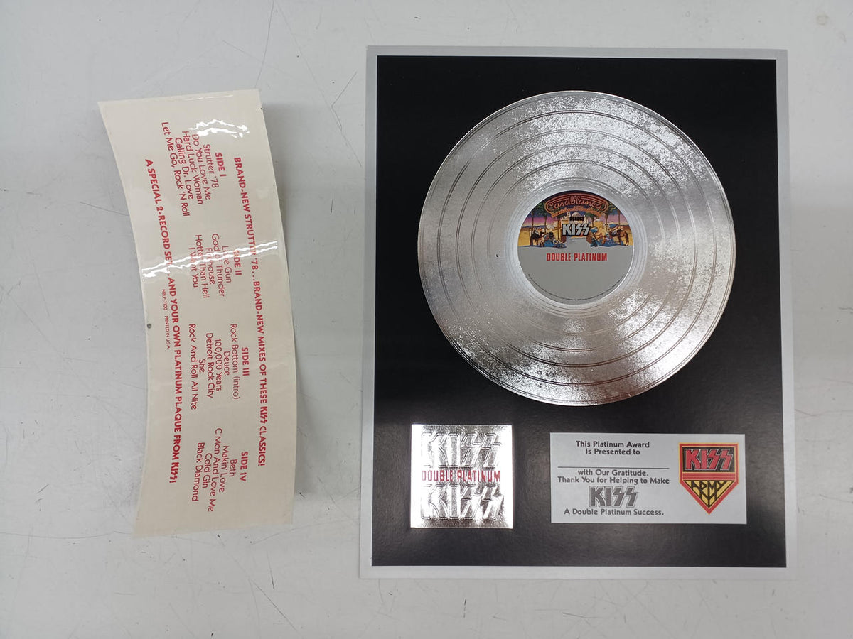 VICTOR Western Music Record KISS / Double Platinum