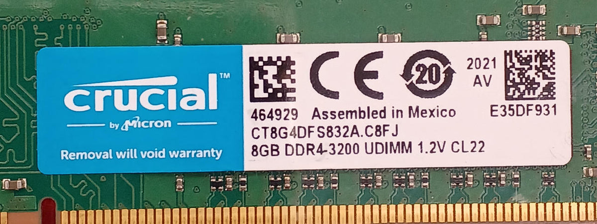 CRUCIAL DDR4 PC Memory CT8GDFS832A Set of 2