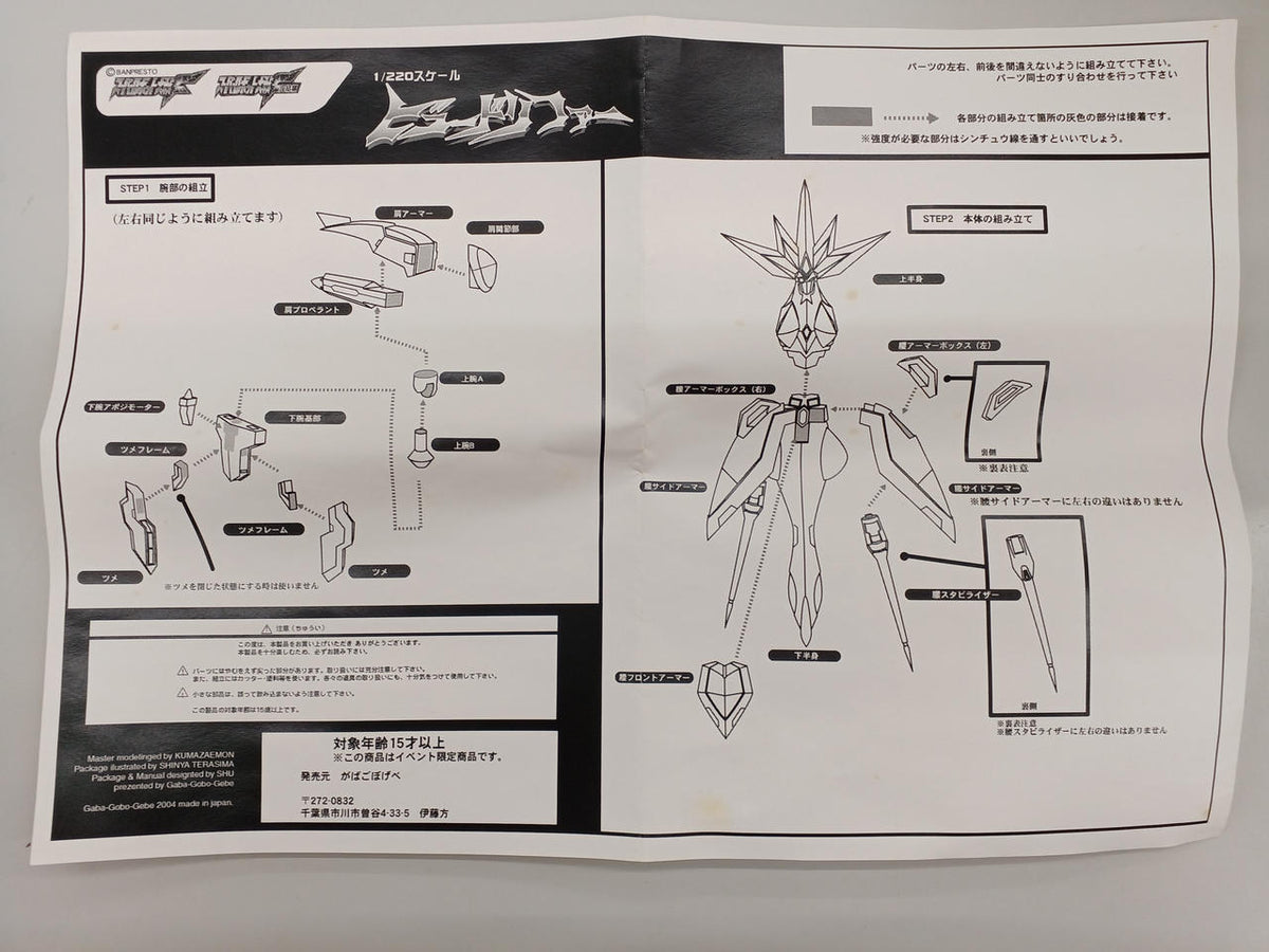 Gaba Gobogebe Super Robot Wars F / Final Chapter 1/220 View River Reefer - Banzai Thrifting | BanzaiHobby