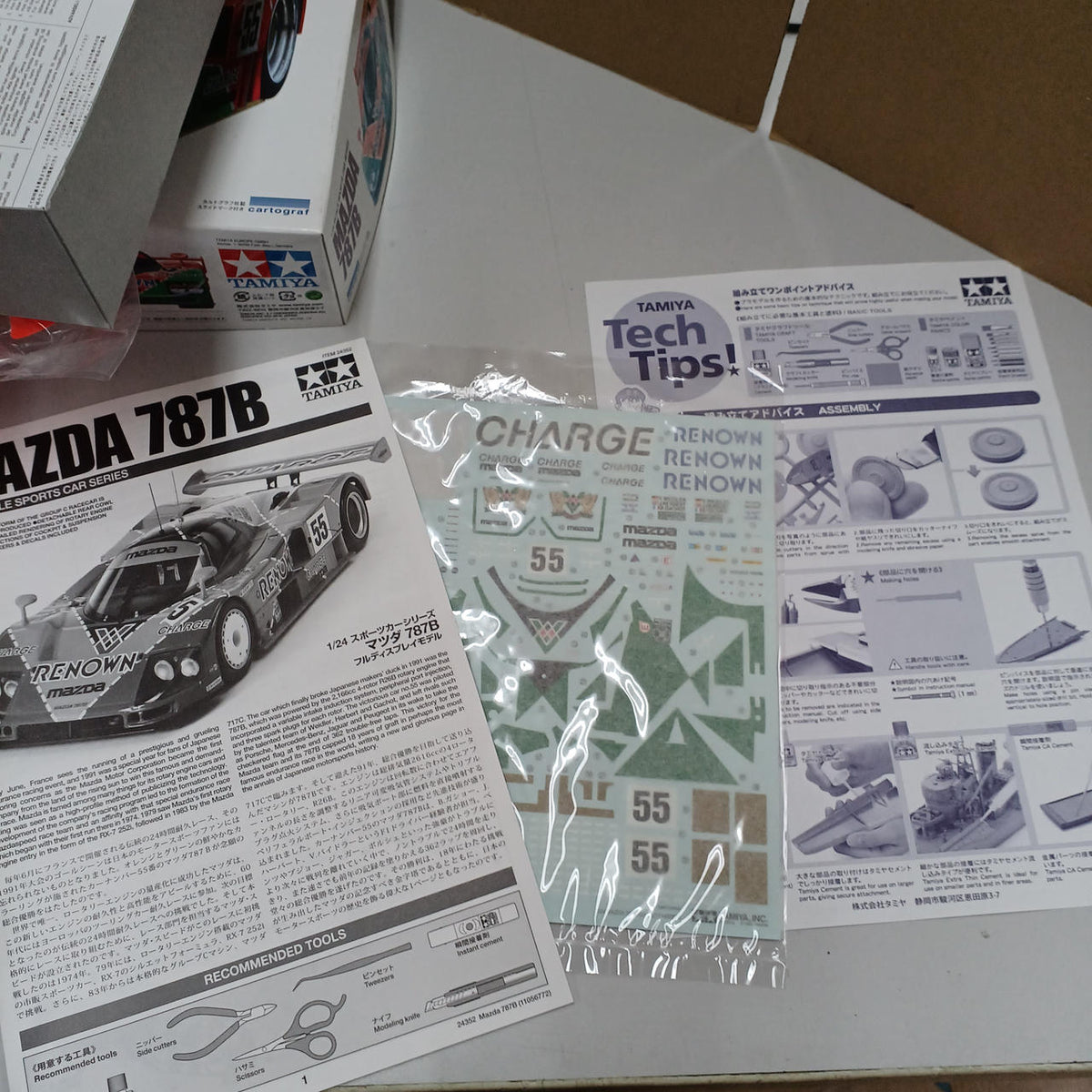 TAMIYA 1/24 Mazda 787B Display Model Sports Car Series NO.352 Unassembled