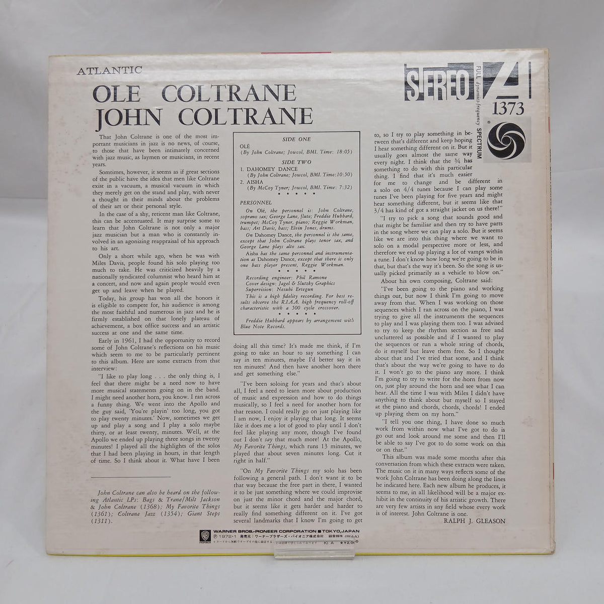 ATRANTIC 【EX】 JOHN COLTRANE/OLE COLTRANE P-6052A