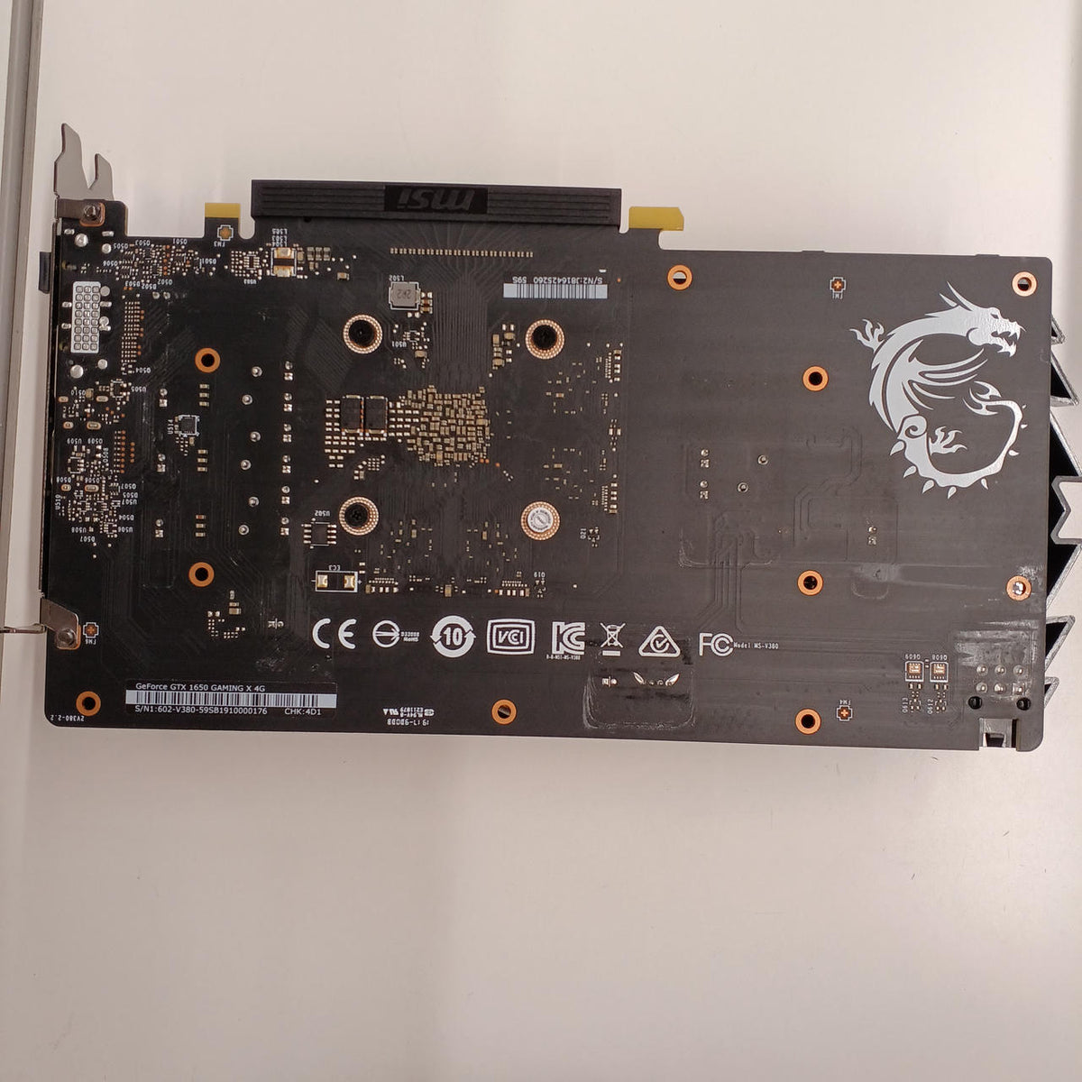 MSI Graphics Board: GEFORCE GTX1650 GAMING X 4G