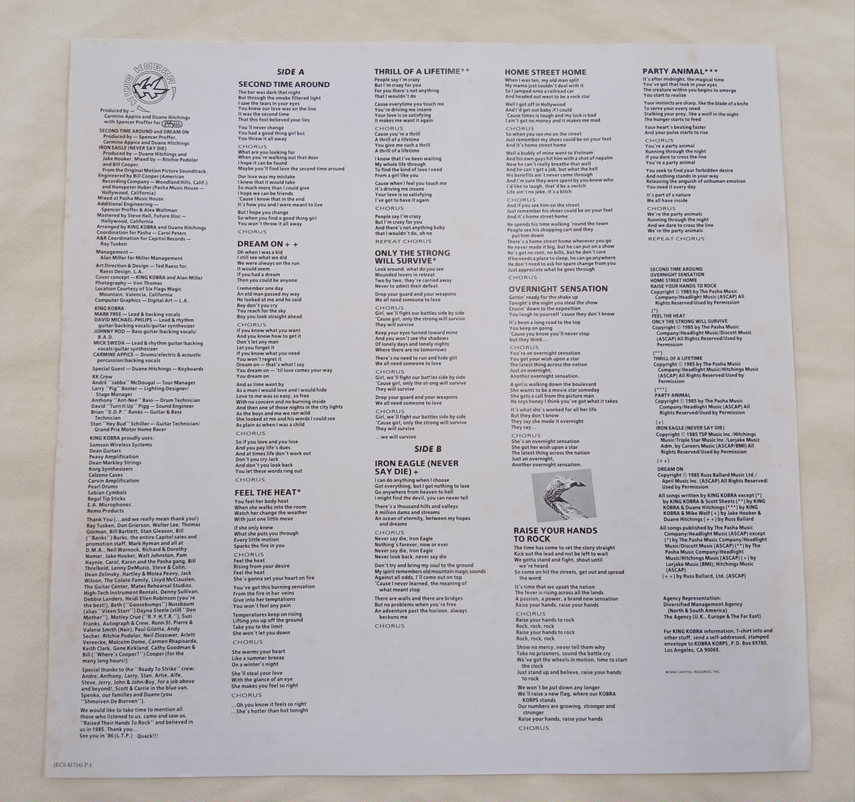Toshiba EMI Record: Street Corner Thrill