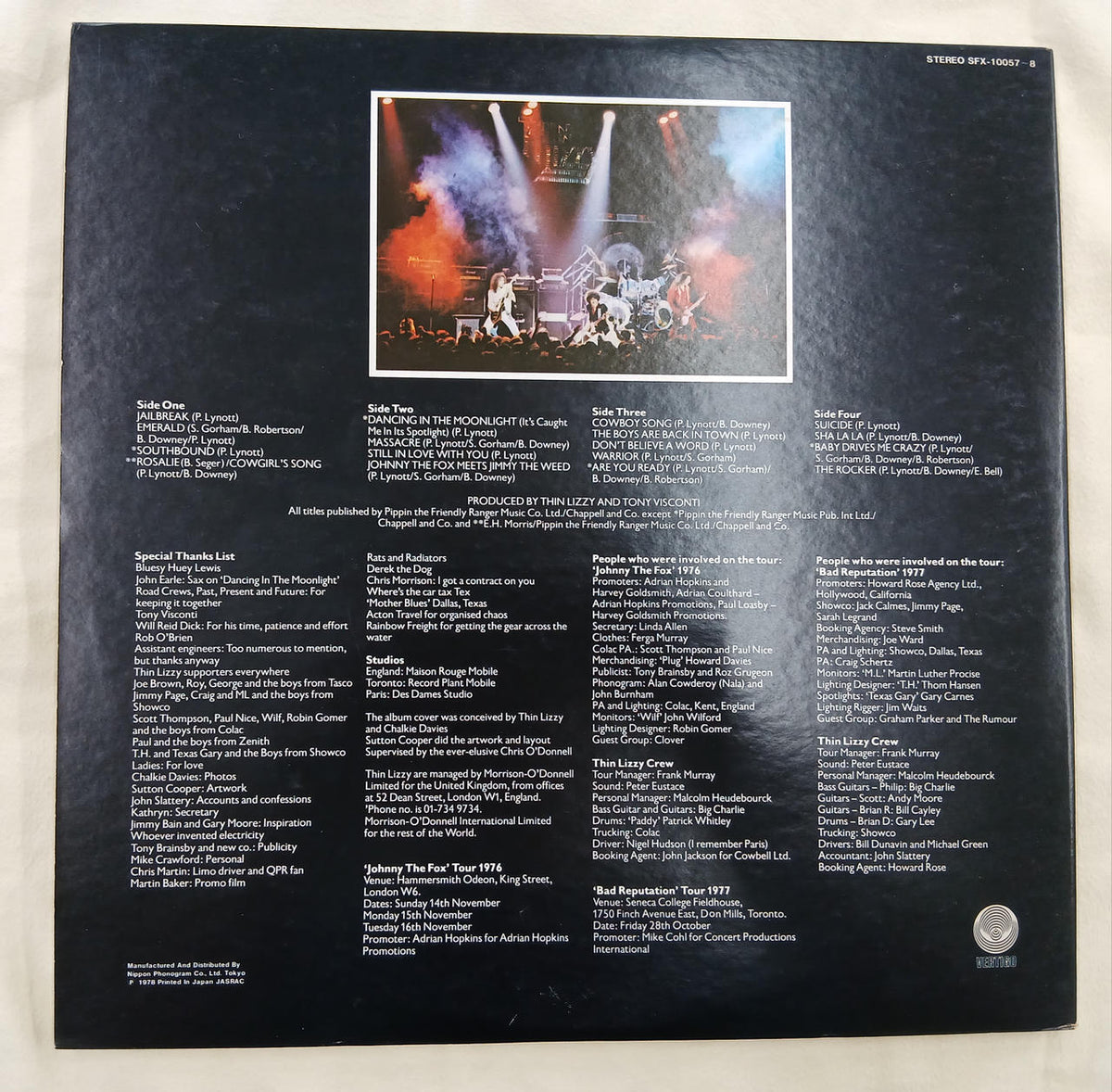 Vertigo Records Record: Live and Dangerous