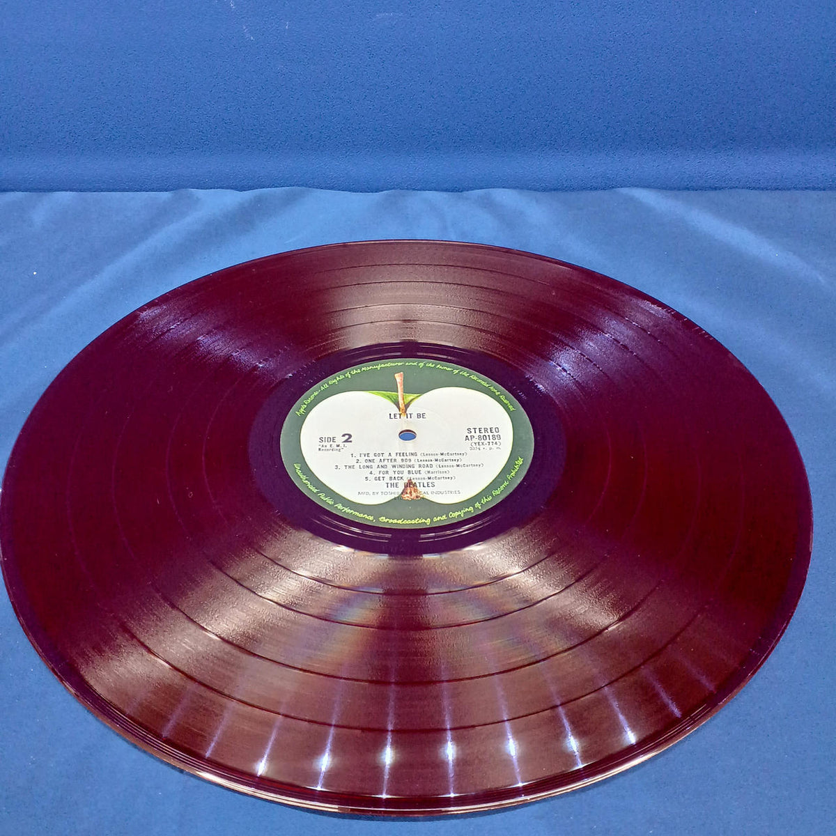 Toshiba Musical Industries, Ltd. LP Record AP-80189 / The Beatles Let It