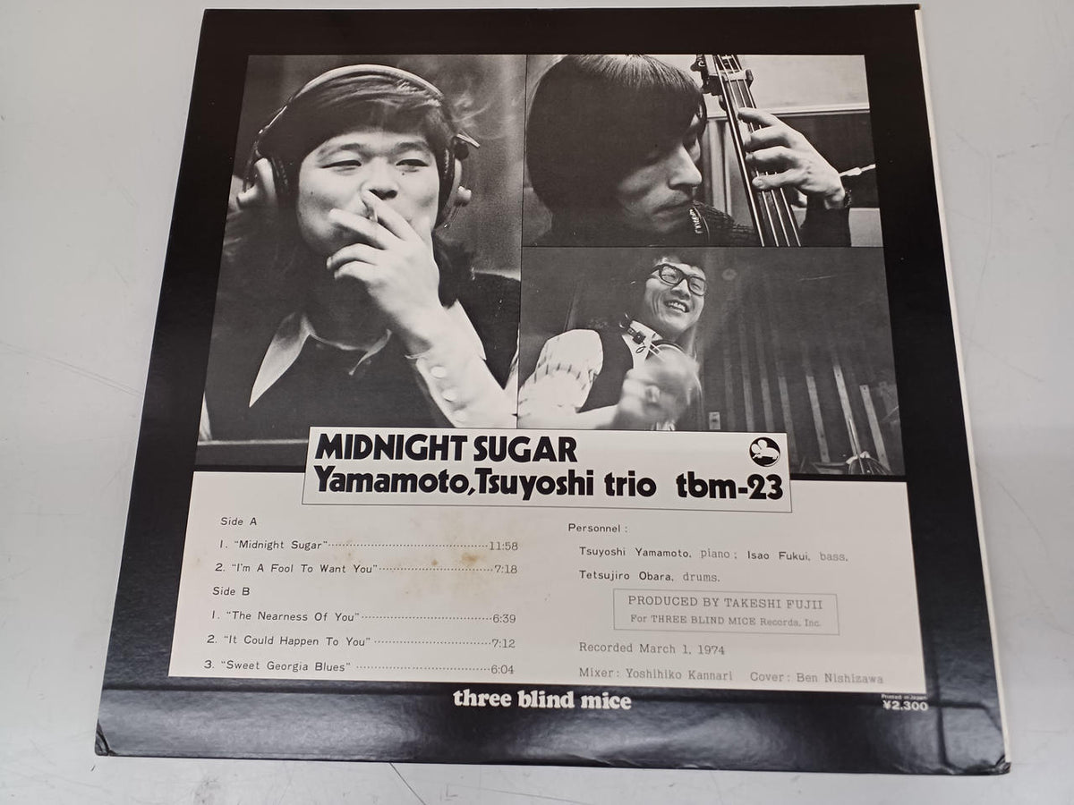 THREE BLIND MICE Wa JAZZ Record Tsuyoshi Yamamoto Trio / Midnight Sugar
