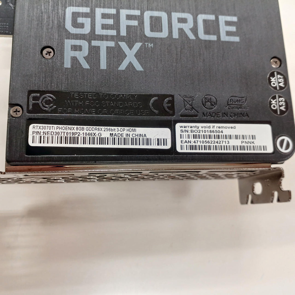 GAINWARD Graphics Board: GeForce RTX 3070 Ti Phoenix