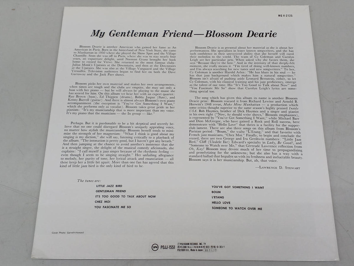 POLYDOR RECORDS JAZZ Records Blossom Dearly / My Gentleman Friend