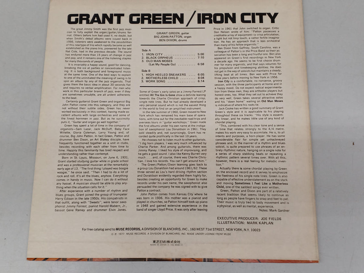 STATESIDE JAZZ Record GRANT GREEN/IRON CITY!