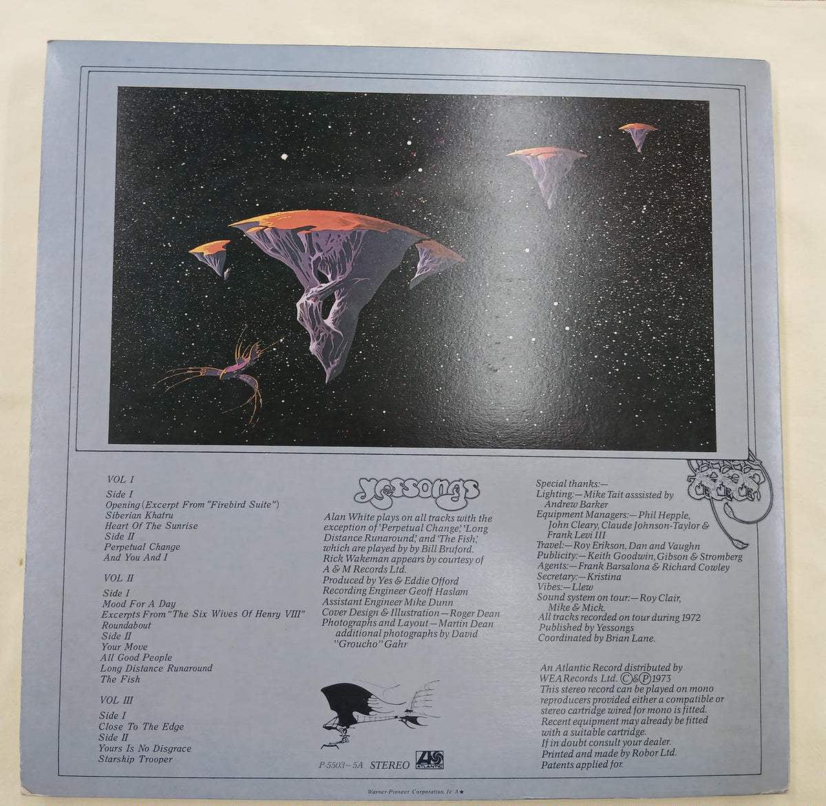 Warner Pioneer Record: Yes Songs