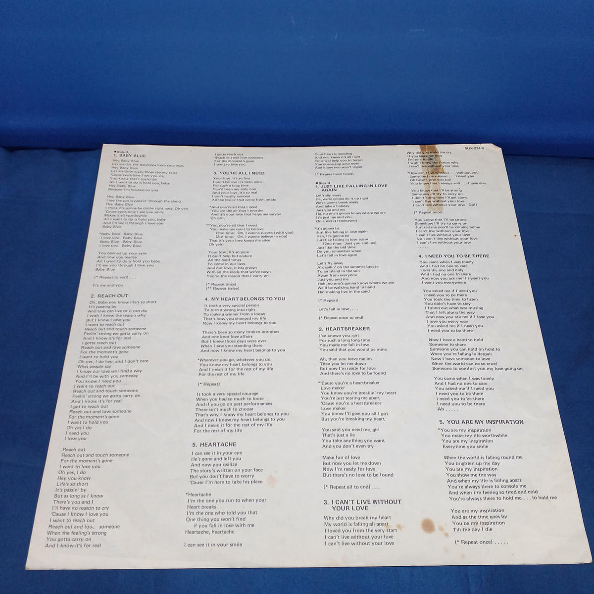 OVERSEAS LP CRAIG RUHNKE JUST LIKE THE SUX-234-V
