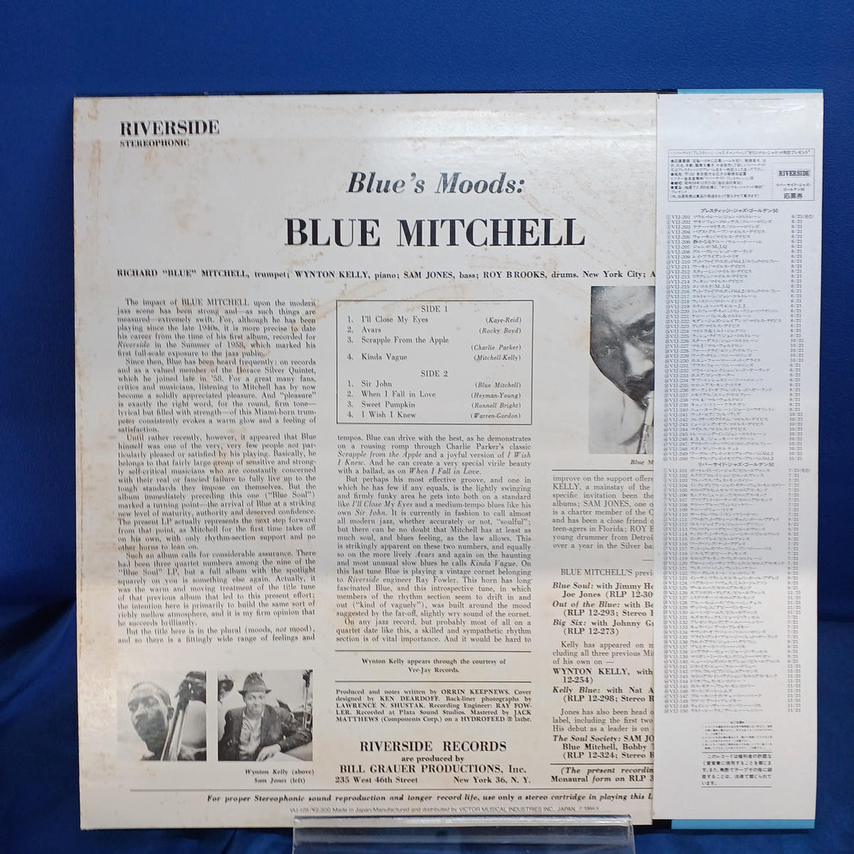 RIVERSIDE LP BLUE MITCHELL BLUES MOODS VIJ-128