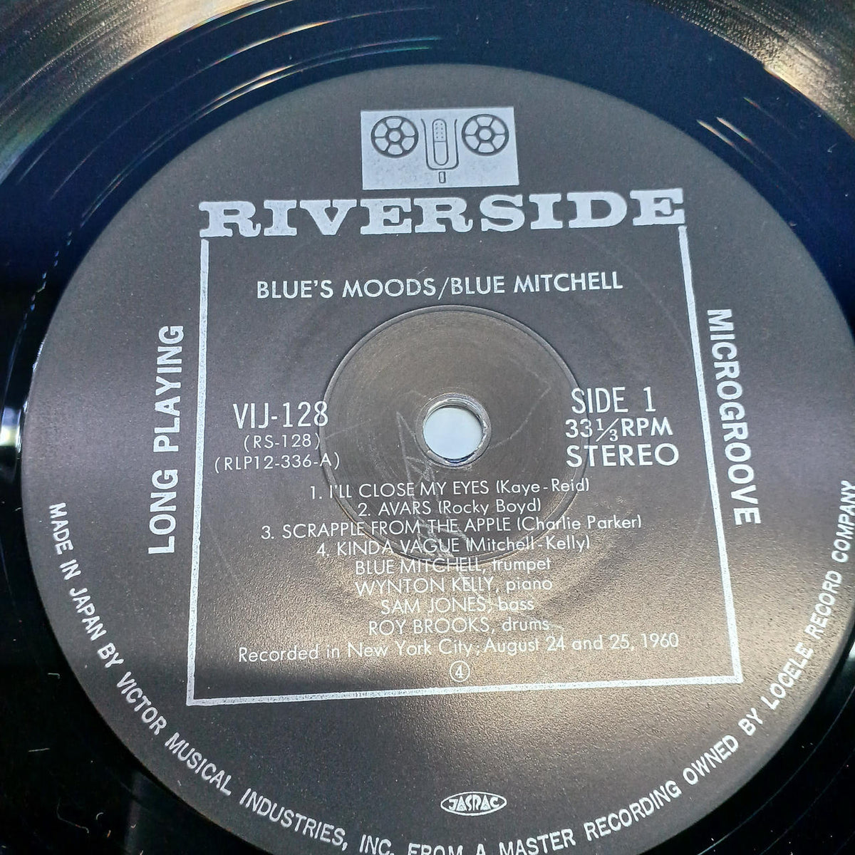 RIVERSIDE LP BLUE MITCHELL BLUES MOODS VIJ-128
