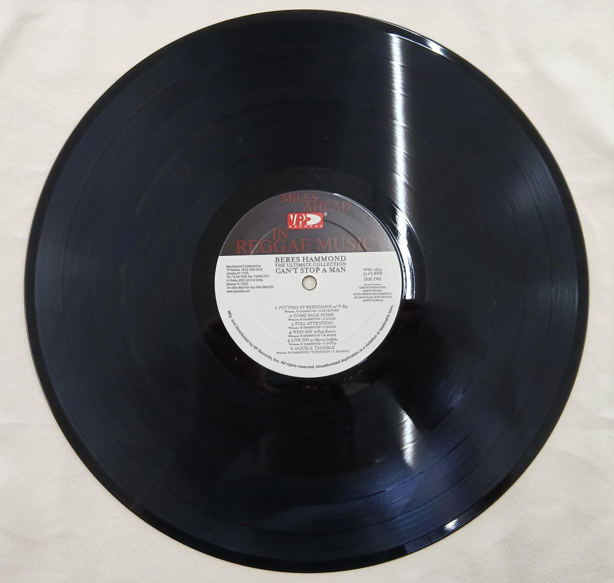 VP RECORDS Record CAN'T STOP A MAN
