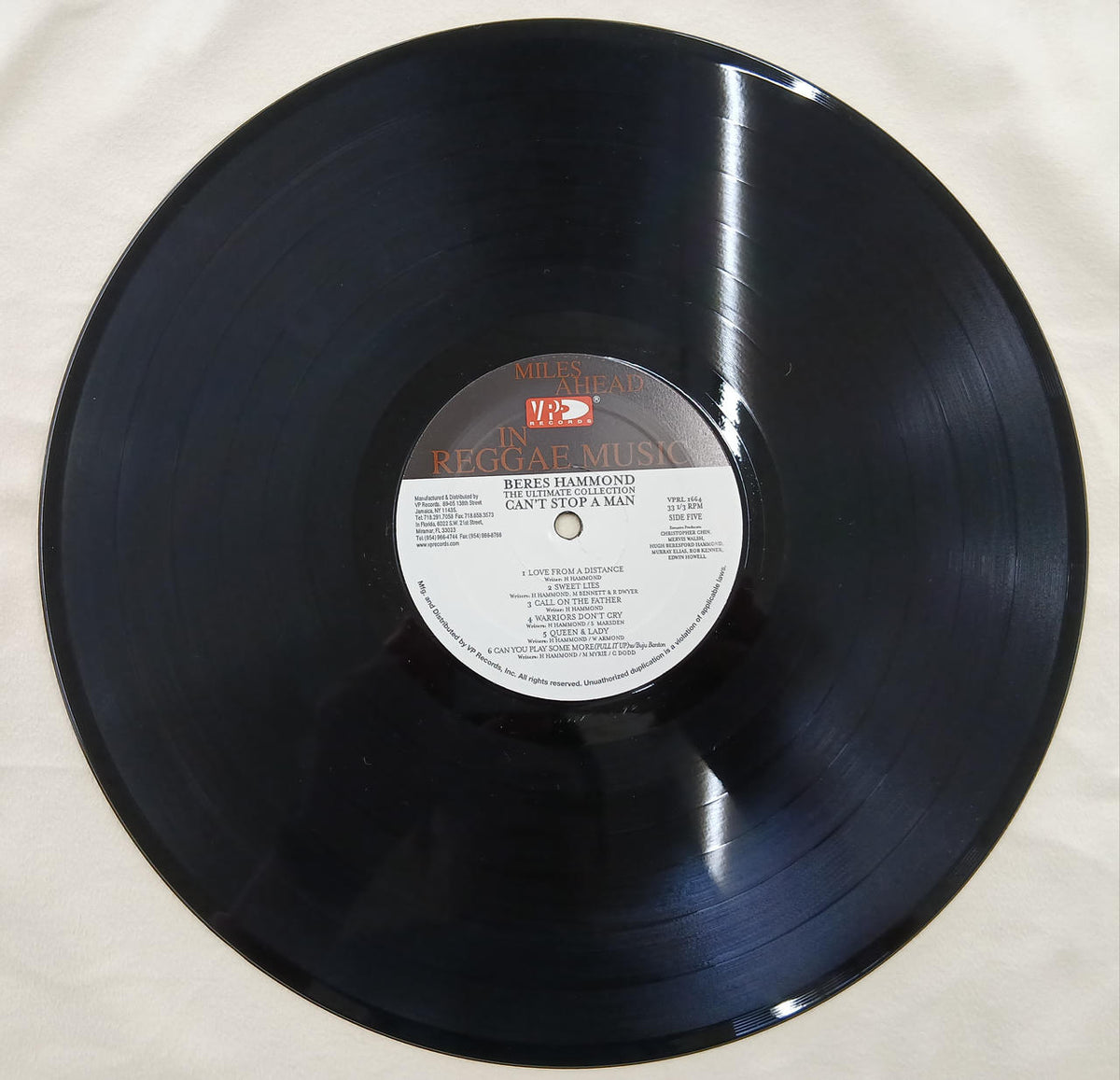 VP RECORDS Record CAN'T STOP A MAN