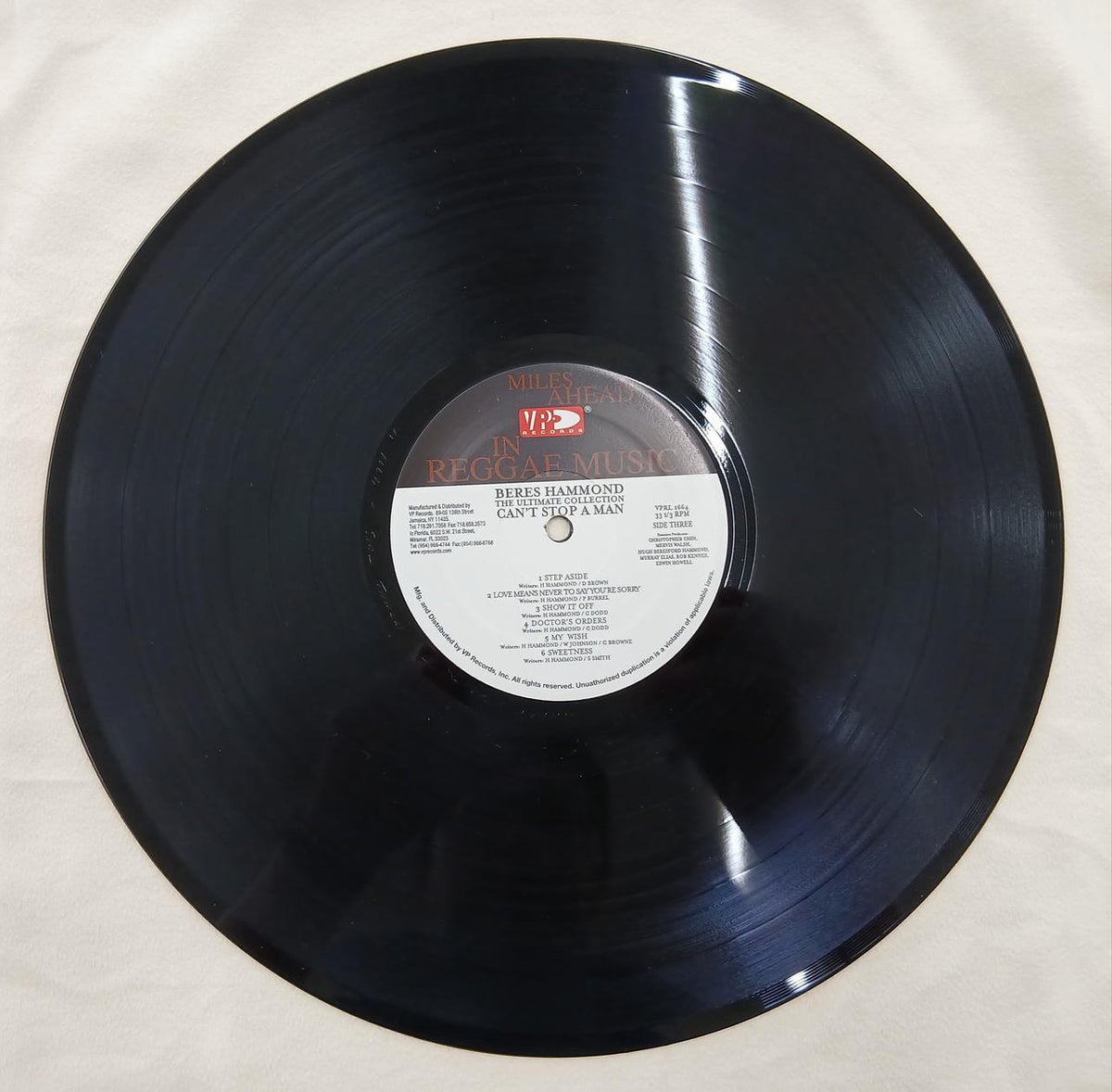 VP RECORDS Record CAN'T STOP A MAN
