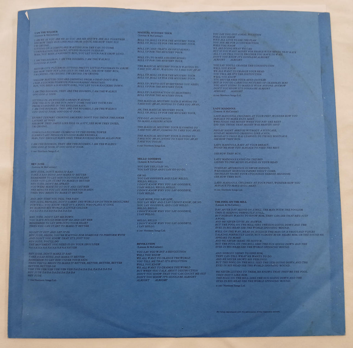 Toshiba EMI Record: The Beatles 1967~1970