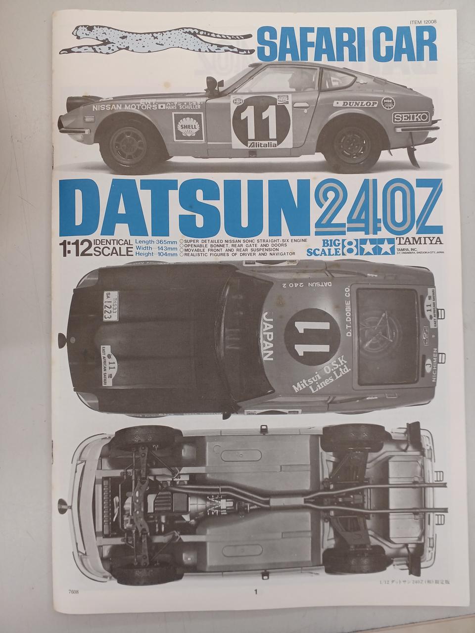 TAMIYA 1/12 Big Case Series NO.8 Fairlady 240Z [Safari Edition]