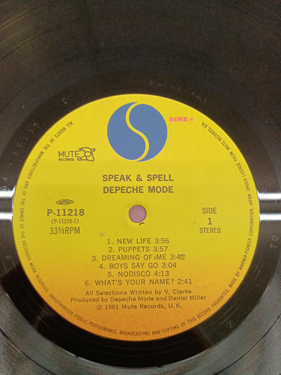 Warner Pioneer Western Music SPEAK&SPELL/DEPECHE MODE