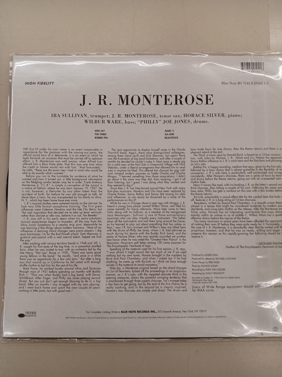Blue Note Blue Note J.R. MONTEROSE J.R. MONTEROSE