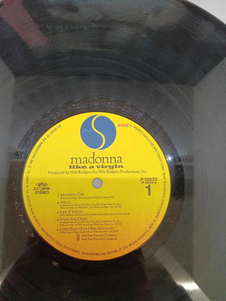 Warner Pioneer LIKE A VIRGIN/MADONNA P-13033