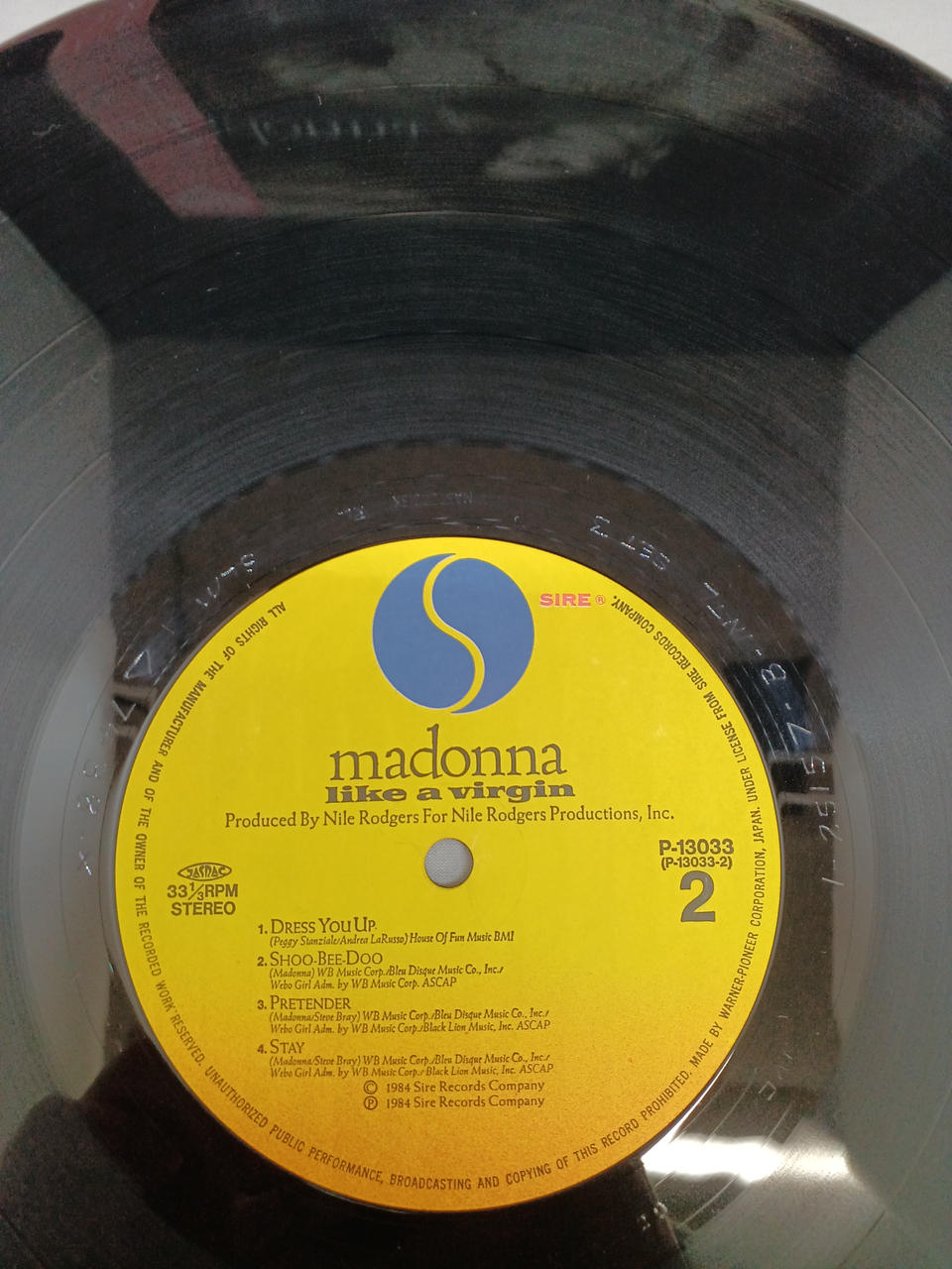 Warner Pioneer LIKE A VIRGIN/MADONNA P-13033
