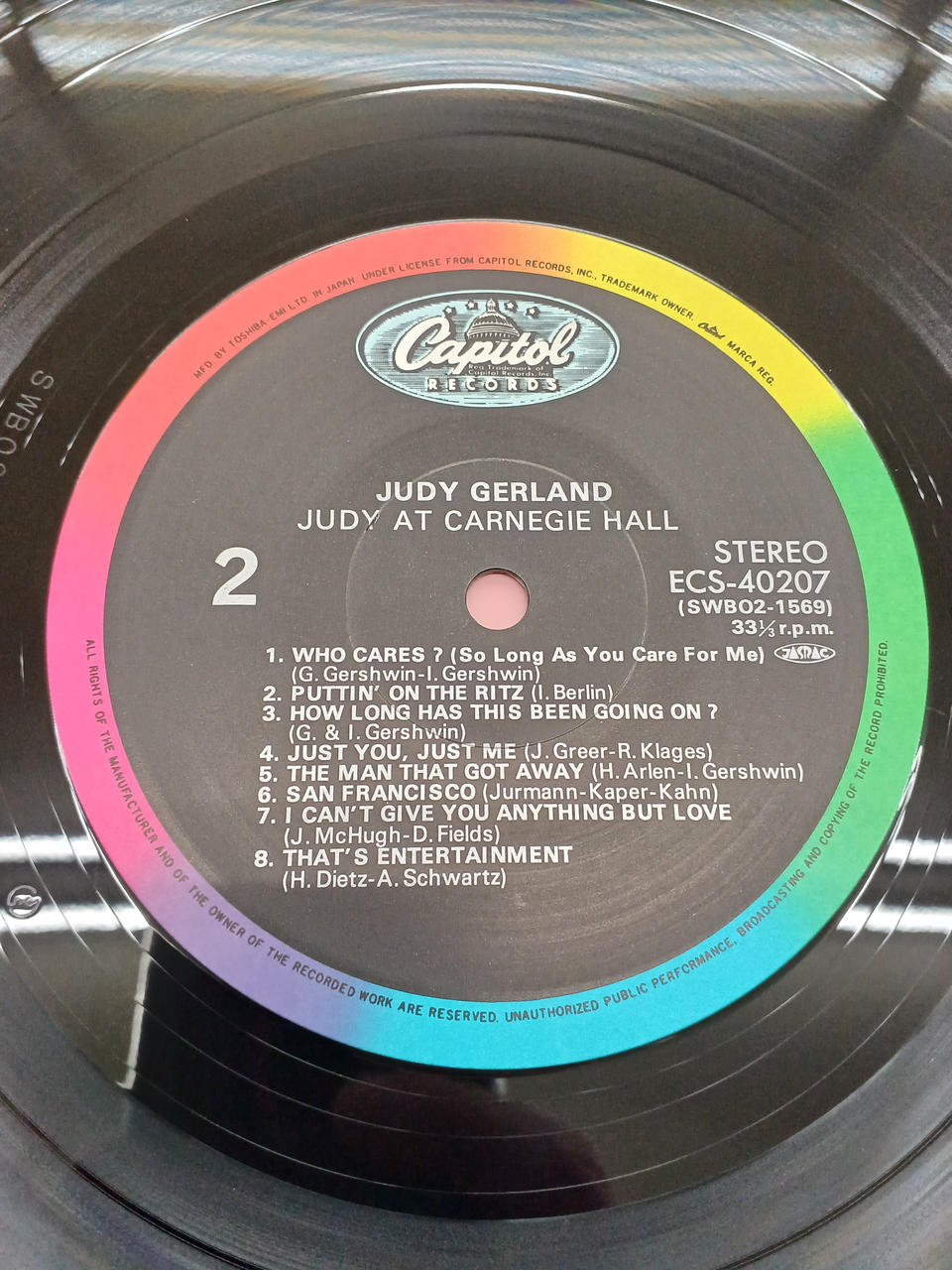 Toshiba EMI JAZZ/fusion Judy Garland / Judy at Carnegie Hall