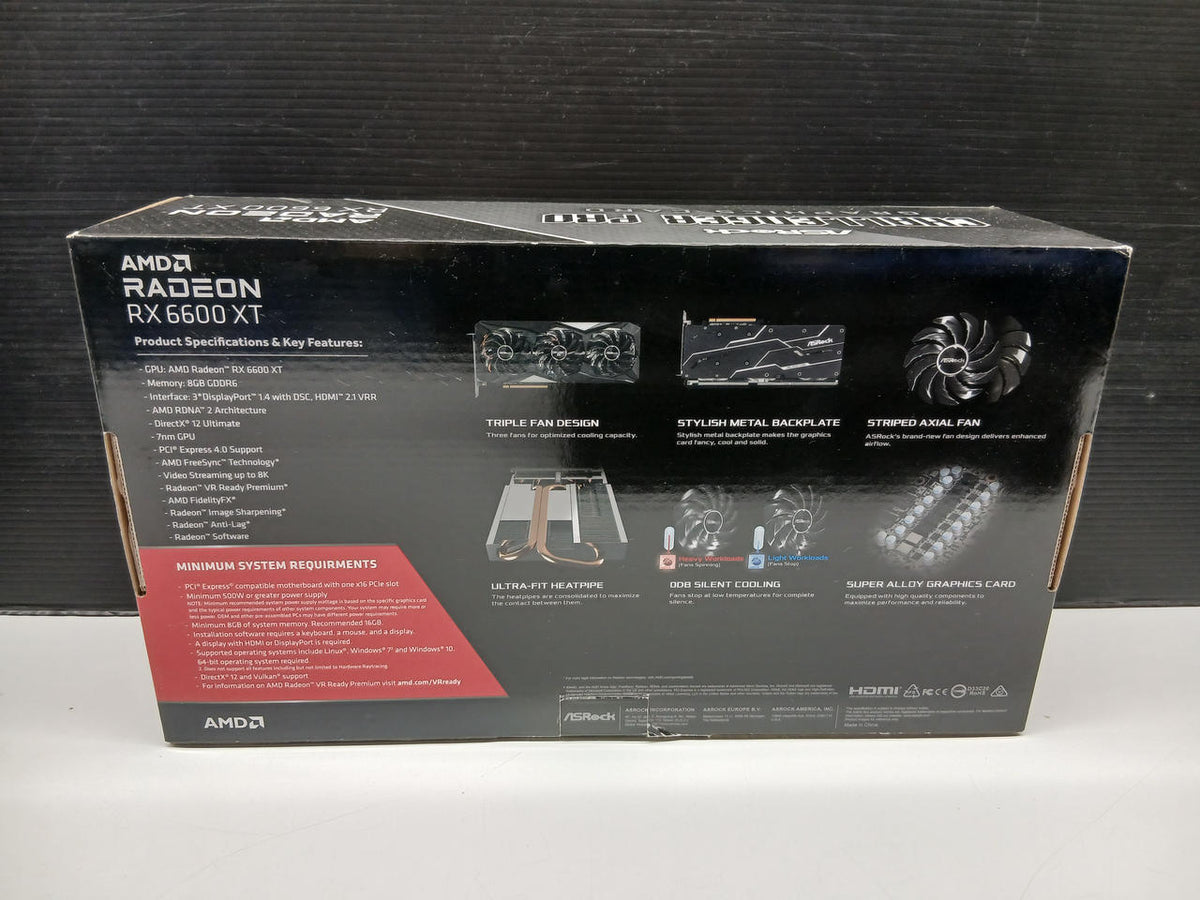 ASROCK Graphics Board RX6600XT CLP 8GO