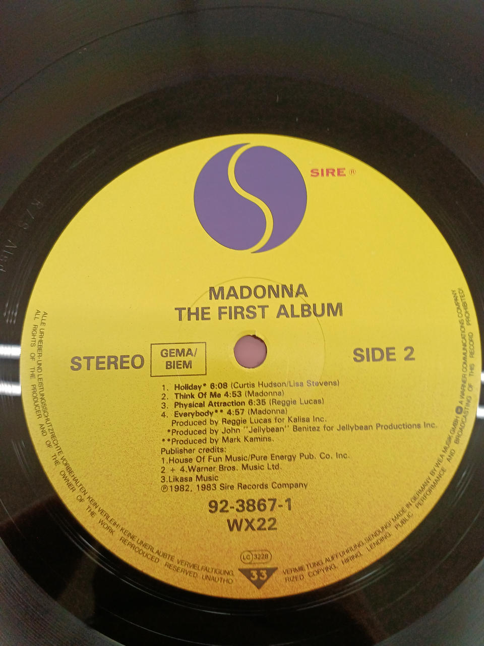 Sire Records Western Music Madonna / THE FIRST ALBUM