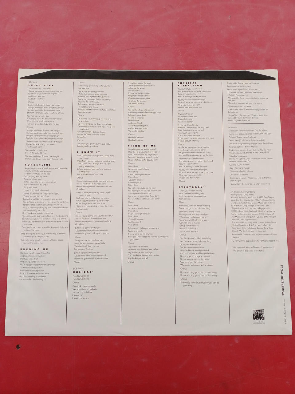 Sire Records Western Music Madonna / THE FIRST ALBUM