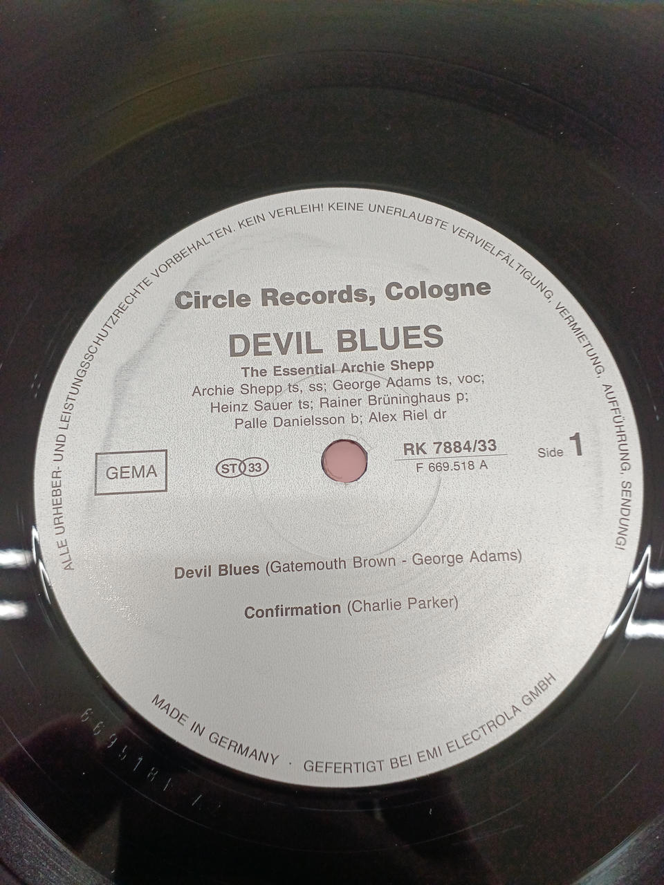 CIRCLE RECORDS JAZZ/fusion: Archie Shepp/DEVIL BLUES