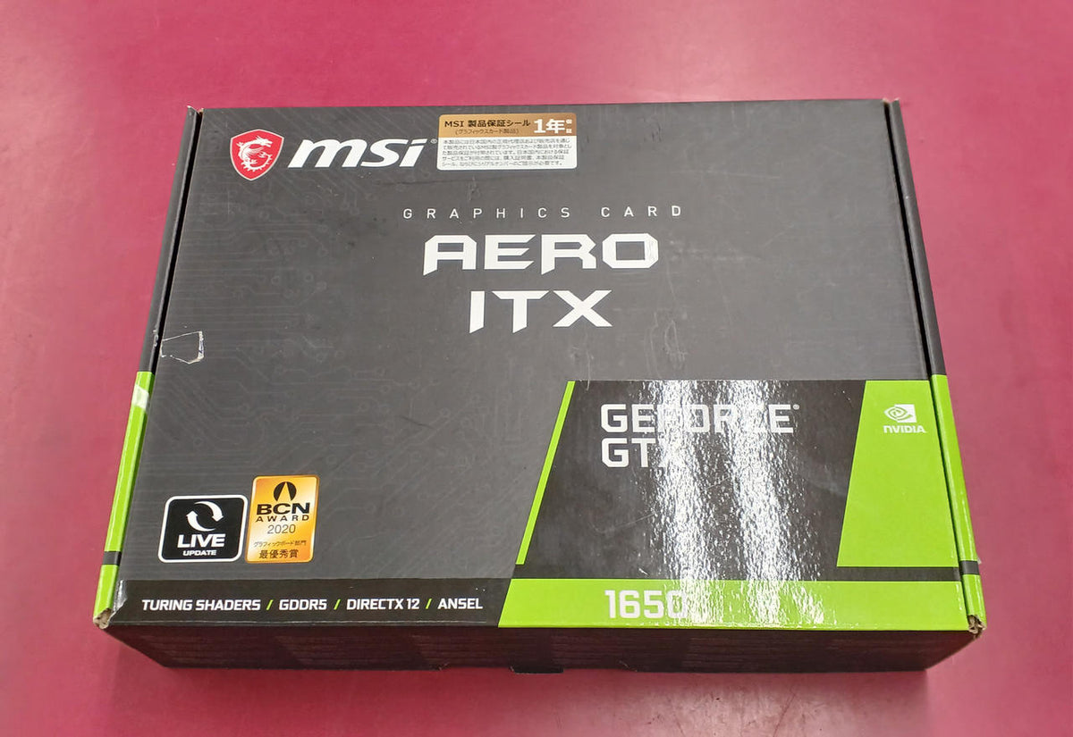 MSI Graphics Card: GEFORCE GTX1650AERO ITX 4G