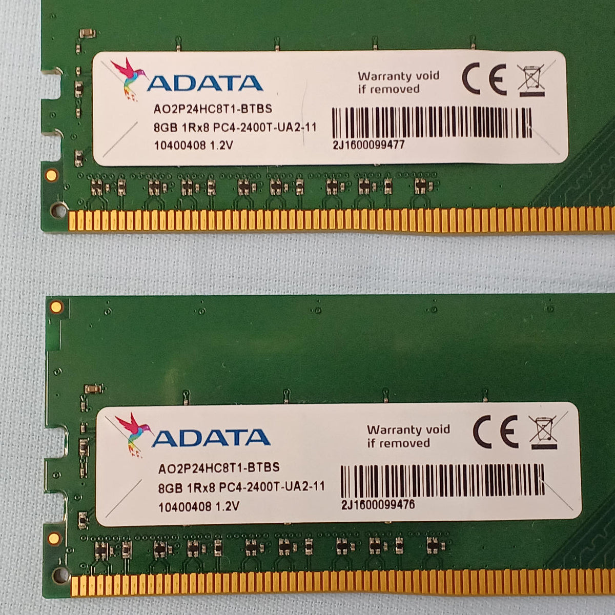 ADATA DDR4 PC Memory 16GB (8GB×2) AO2P24HC8T1-BTBS