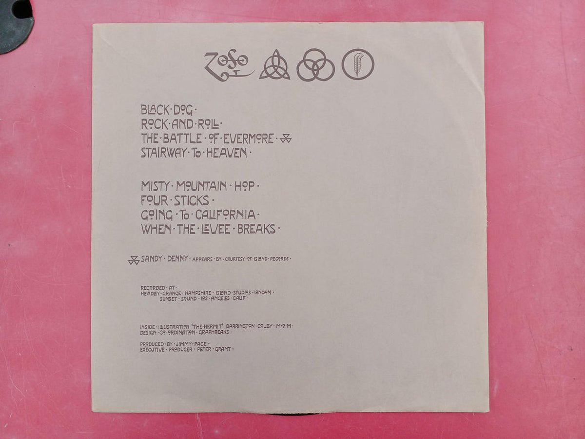 ATLANTIC Record LP UNTITLED/LED ZEPPELIN SD 7208