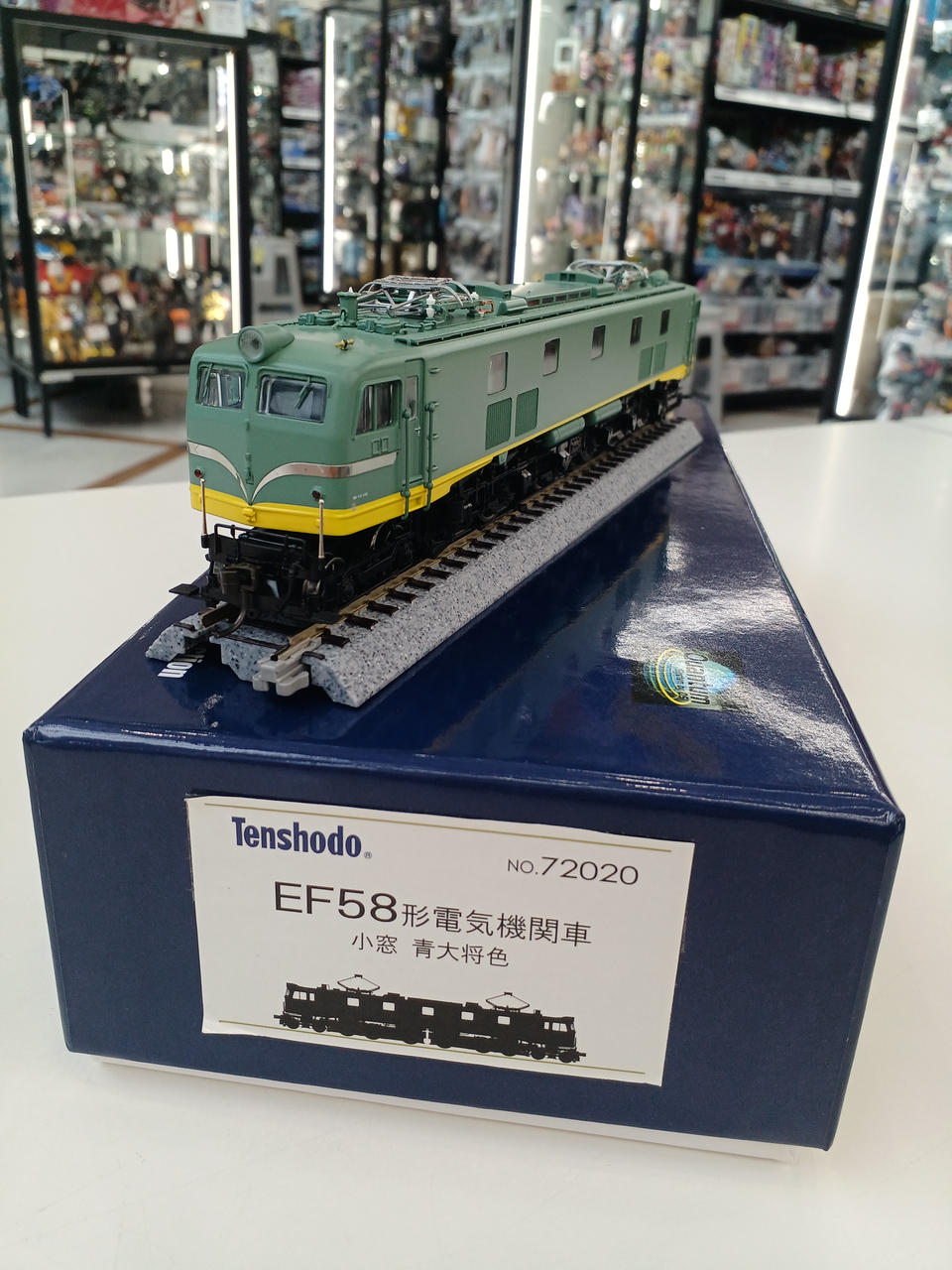 Tenshodo HO Gauge 72020 EF58 Electric Locomotive Small Window Blue Taisho Color