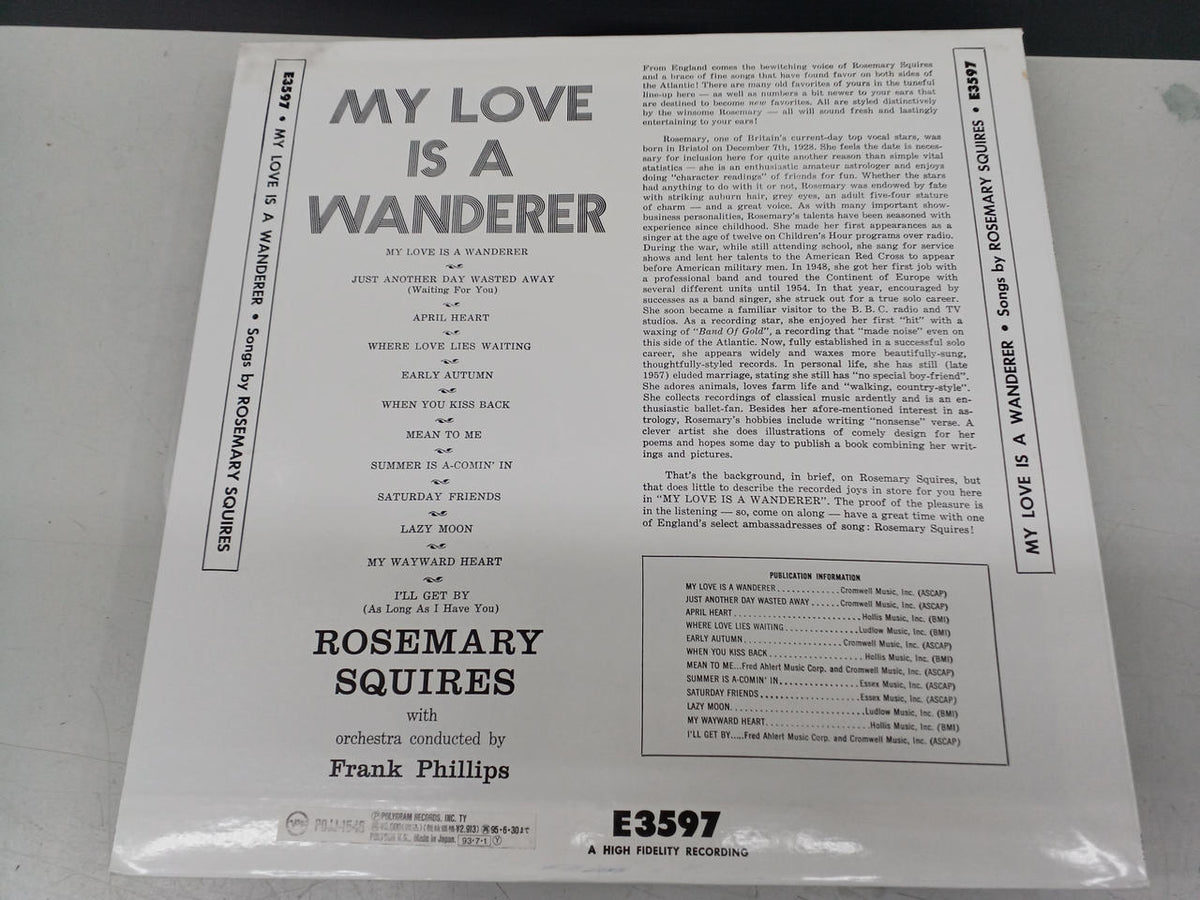 VERVE Jazz/Vocal: Rosemary Squires / Myra V'Awawanda