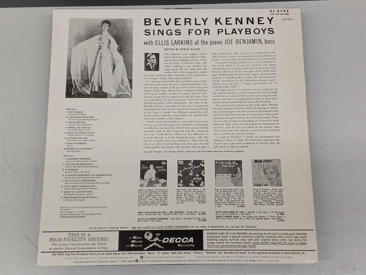 FRESH SOUND RECORDS JAZZ・Vocal BEVERLYKENNEY / SINGS for Playboy