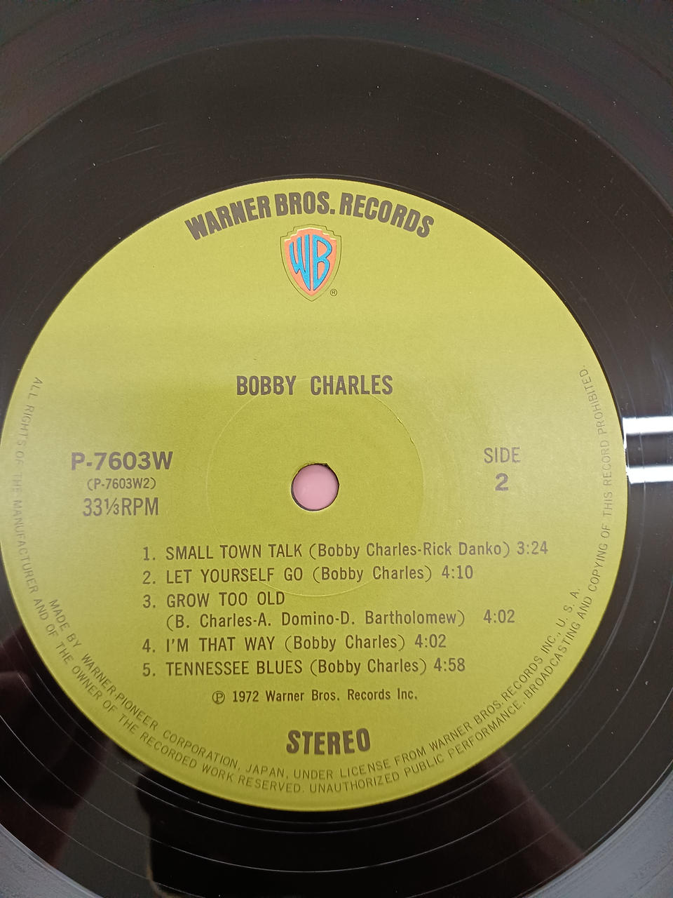 Warner Pioneer Bobby Charles / Bobby Charles Bobby Charles / Bobby Charles