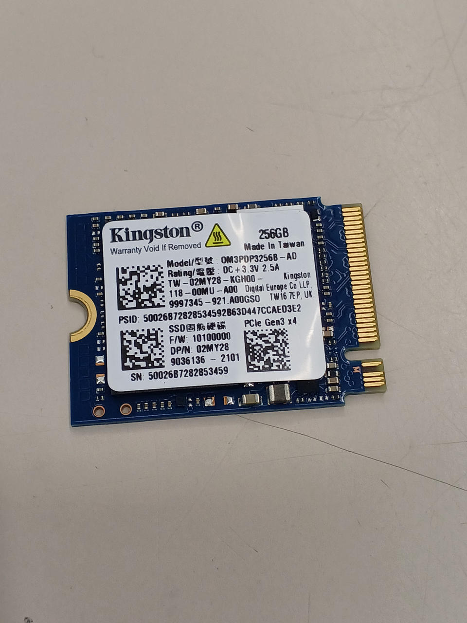 KINGSTON M.2 2230 NVME SSD 256GB OM3PDP3256B-AD