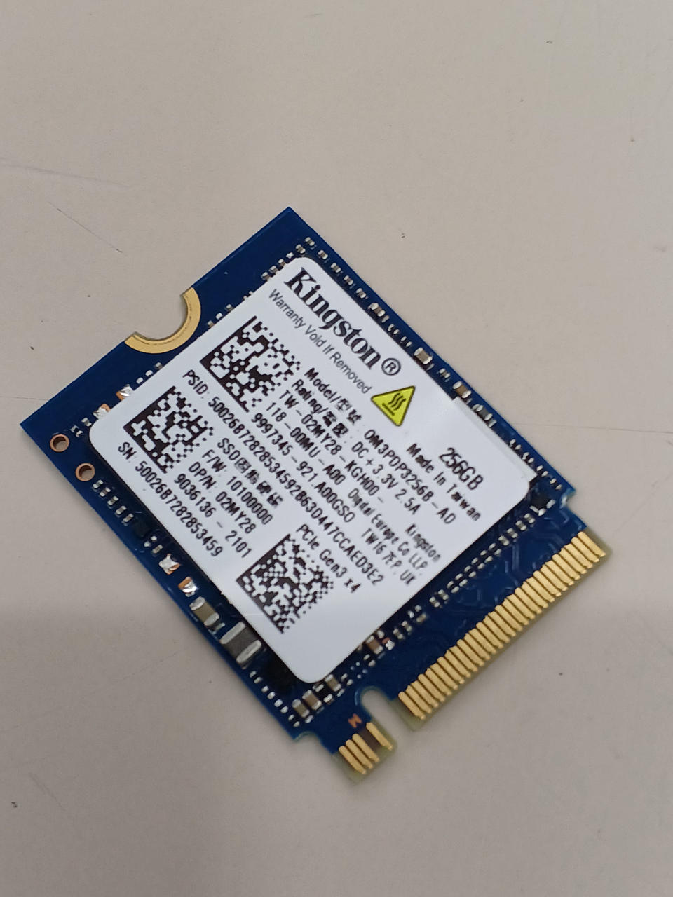 KINGSTON M.2 2230 NVME SSD 256GB OM3PDP3256B-AD