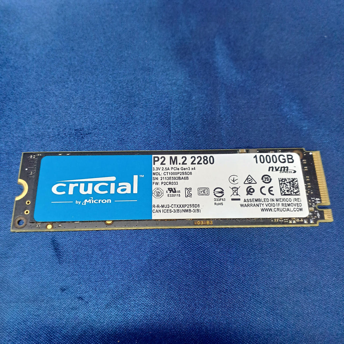 CRUCIAL SSD CT1000P2SSD8(1TB)