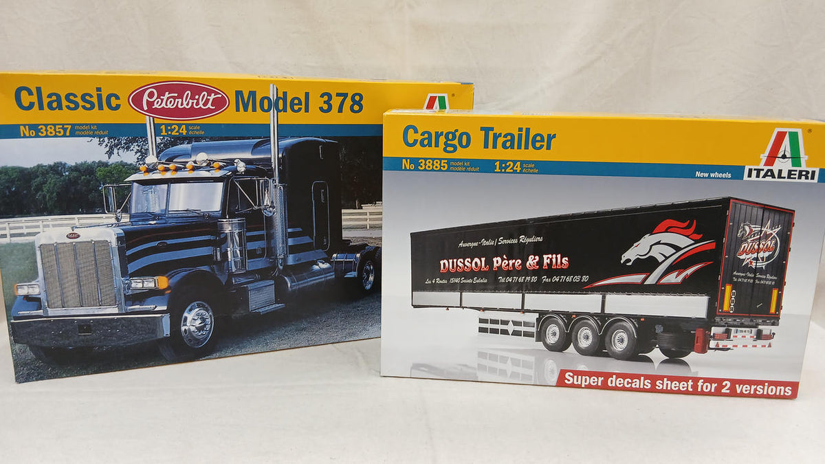 ITALERI Trailer Head & Cargo Trailer Set 1/24