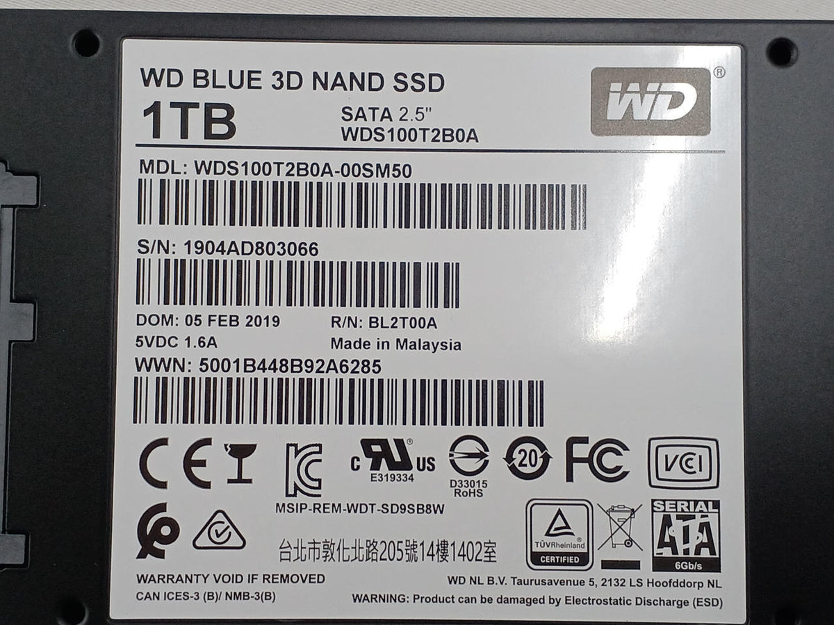 WESTERN DIGITAL SATA SSD 1TB WDS100T2B0A-00SM50
