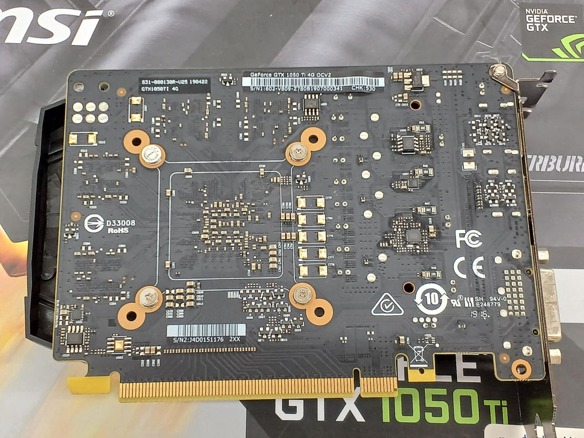 MSI GeForce GTX 1050 Ti 4G OCV2 GeForce GTX 1050 Ti 4G OCV2