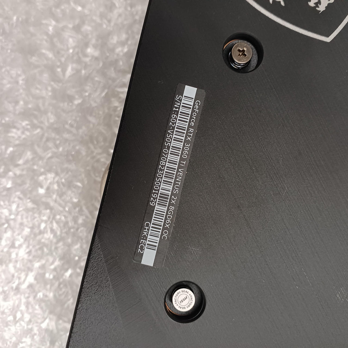 MSI Graphics Card: GEFORCE RTX 3060 TI 8GB