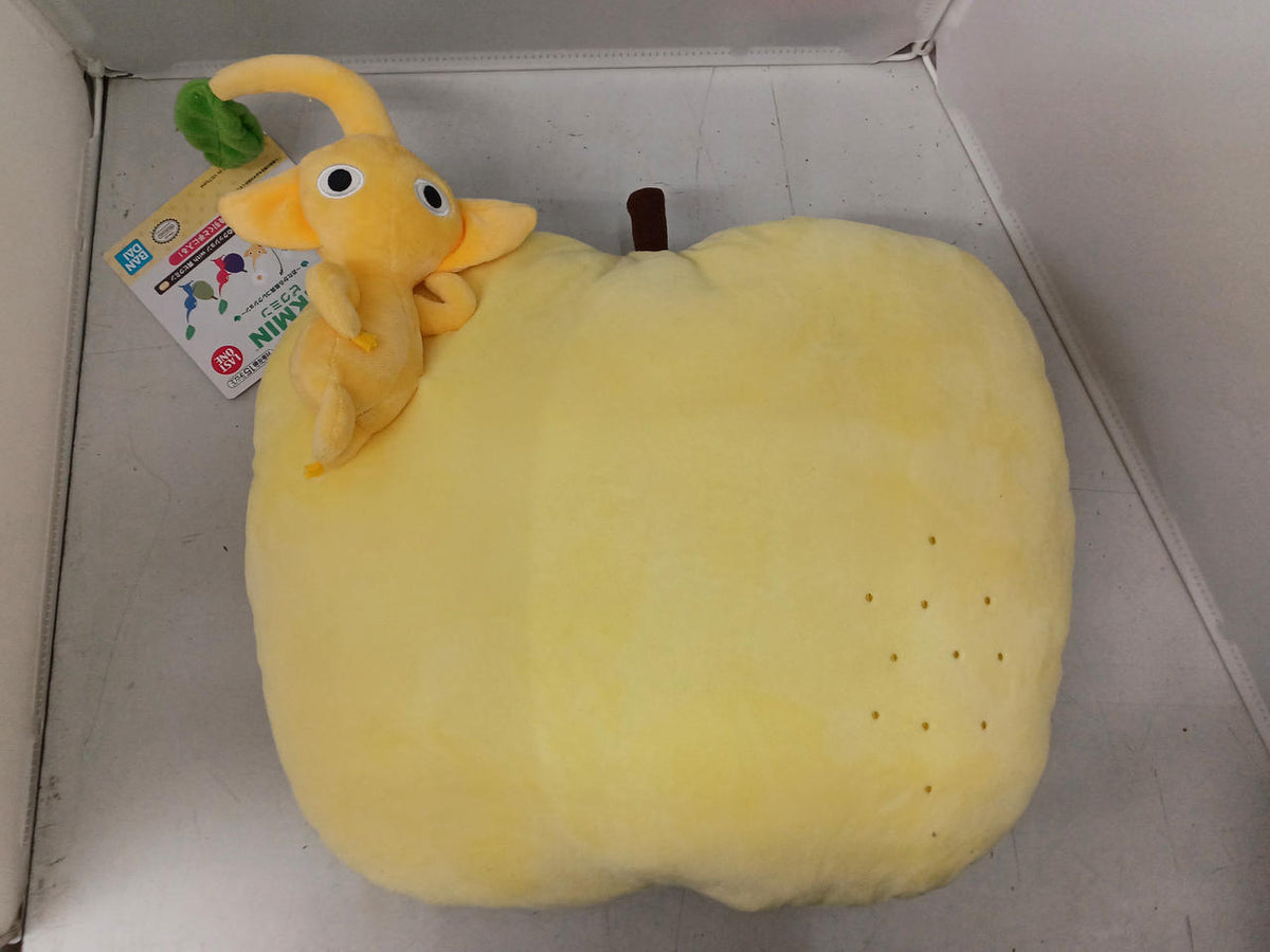 NINTENDO/BANDAI Ichiban Kuji Pikmin Last One Prize Shakushakunomi Cushion WITH Yellow Pikmin