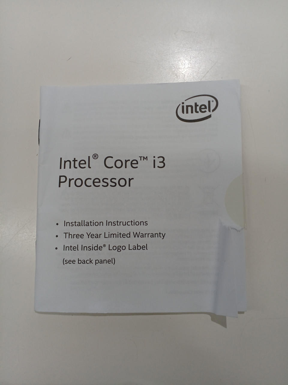 INTEL CPU I3-9100