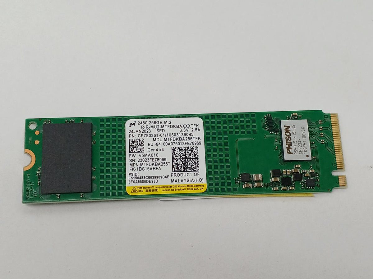 MICRON M.2 NVME SSD 256GB MTFDKBA256TFK