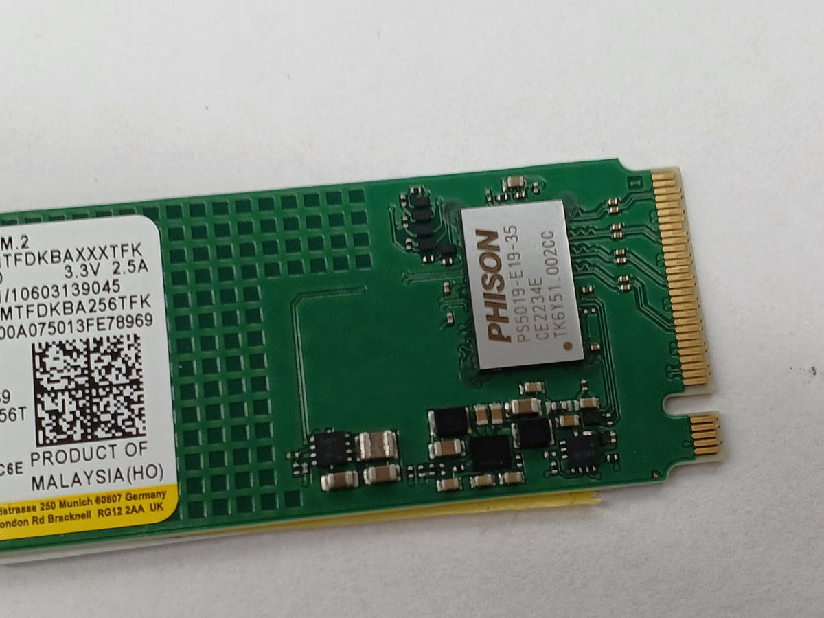 MICRON M.2 NVME SSD 256GB MTFDKBA256TFK